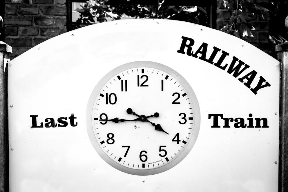 Wall Clock in Black and White Photography